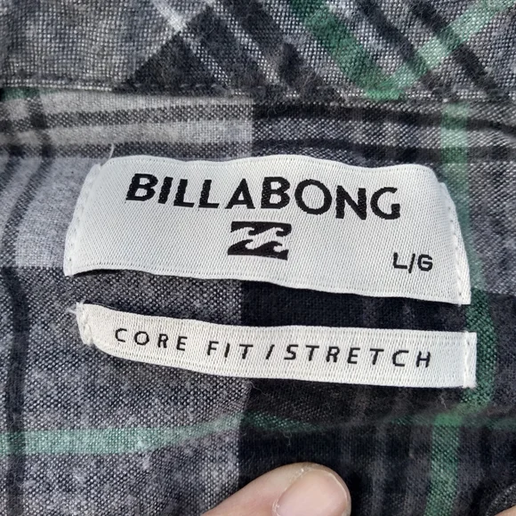 Men's Billabong Coastline Flannel Button Up Shirt, Size Large, - Picture 9 of 13